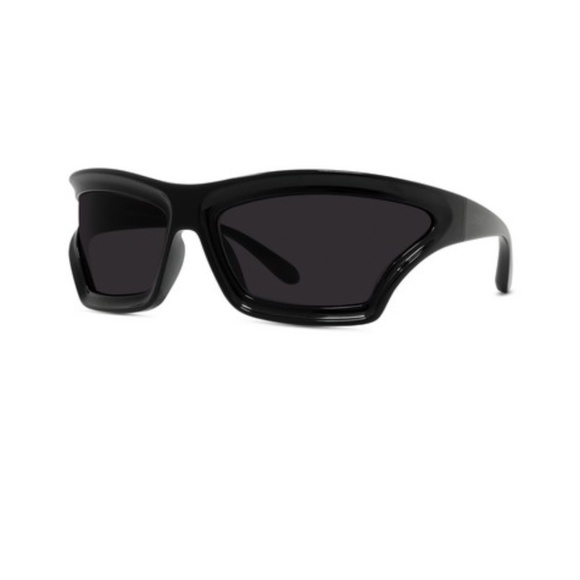 Loewe LW40143U 01A 70 SIGNATURE Shiny Black Gold Grey Sunglasses LW40143U